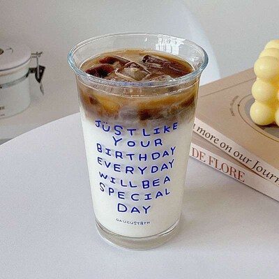 Bo Limei Simple Letter Glass Cold Extraction Glass Glass Nic