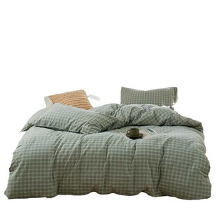 Washed dyed Four piece Bedding Cotton Set Yarn