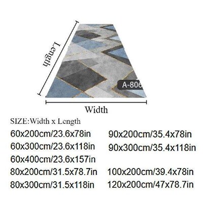 3D Carpet Geometry Carpet Doorway Corridor 2M/3M Carpet