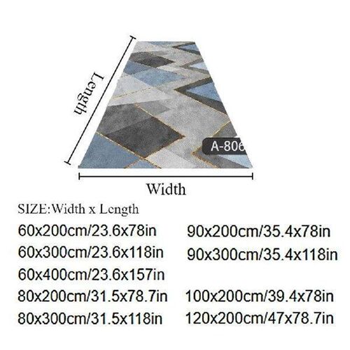 3D Carpet Geometry Carpet Doorway Corridor 2M/3M Carpet