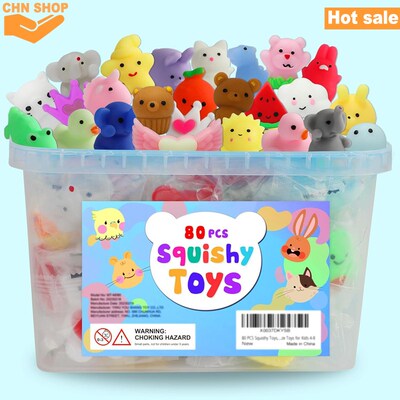 80Pcs Party Favors Squishies Mochi Squishy Toy Birthday Gift