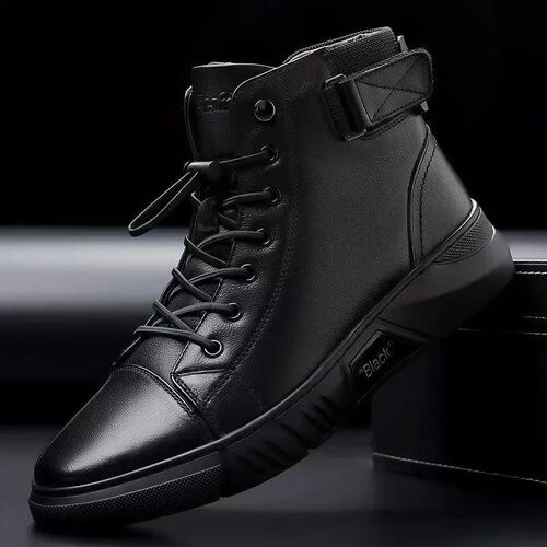 Mens Motorcycle Boots Comfortable Platform Boots Mens Outd
