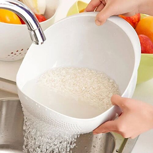 1PCSilicone Colander Rice Bowl DrEain Basket Fruit Bowl Was
