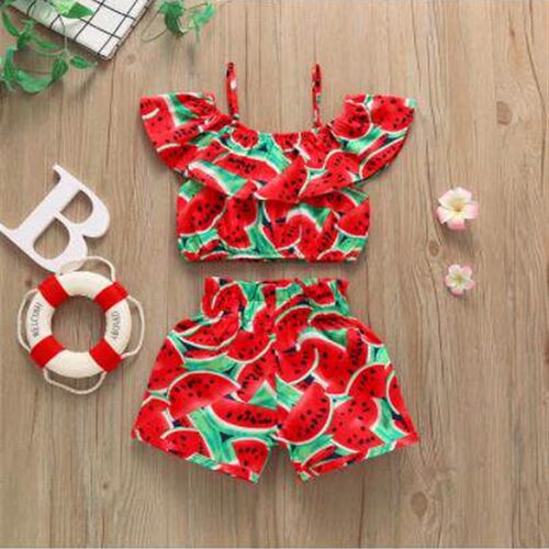 1-6 Year Old Toddler Baby Girl Clothes Watermelon Sunflower