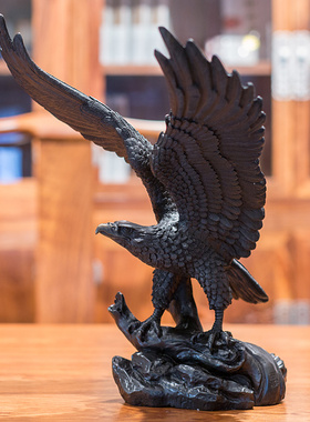 铜老鹰大鹏展翅摆件客厅办公室桌装饰大展宏图鸿图开业礼品送领导