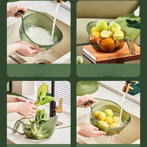 Kitchen Drainage Basket Rice Fruit Vegetable Washing Basin