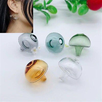 30/50/100X Colorful Mushroom Glass Globe Bubble Mini Vials
