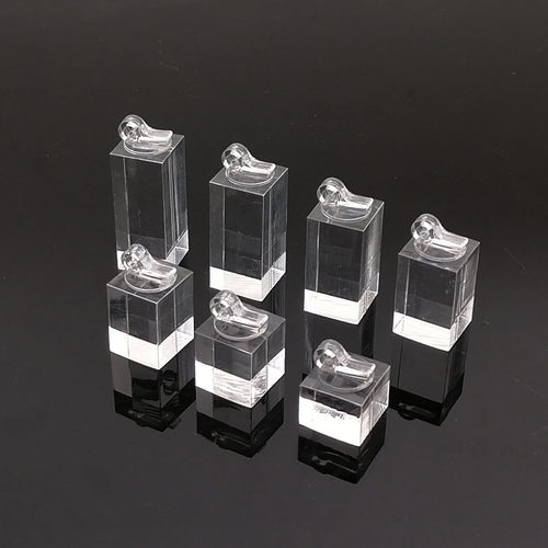 7Pcs Different Height Acrylic Round/Square Finger Ring Jewel