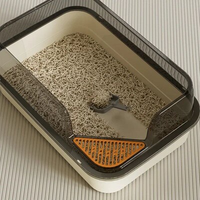 Extra Large Cat Litter Box Pet Sandbox Splashproof Cat Tray