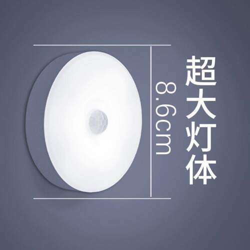 PIR Motion Sensor LED Night Light USB Rechargeable Lamp