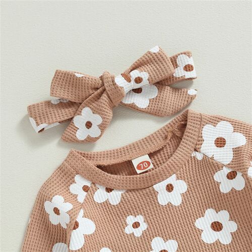 Princess Floral Newborn Baby Girls Clothes Set Cute Long Sle