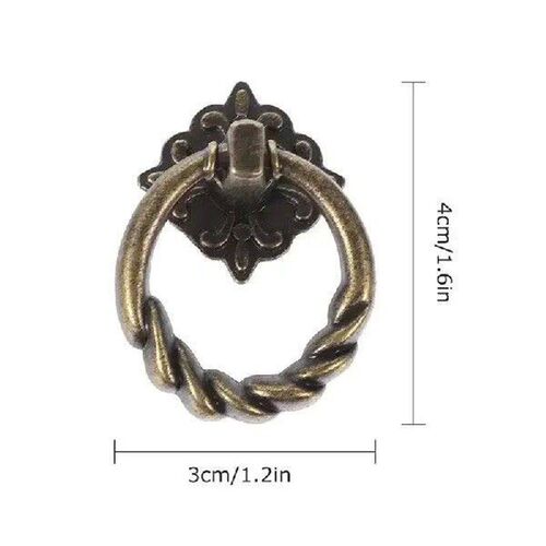 6pcs Ring Drawer Handle Cabinet Knobs Dresser Cupboard
