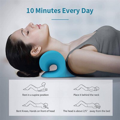 Cervical Neck Shoulder Stretcher Massage Pillow Traction01