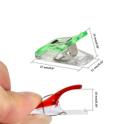 100Pcs Multipurpose Sewing Clips Colorful Binding Clips Plas