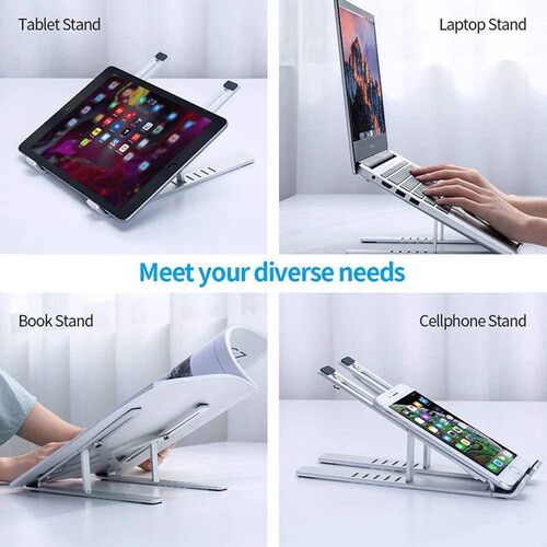 Aluminum Alloy Laptop Holder Stand Adjustable Foldable Porta