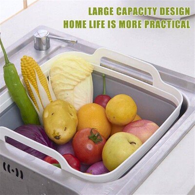 Kitchen Folding Washing Basin Convenient to Use with Drian