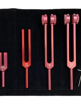 工厂铝合金音叉组水晶4096mi528128om136.1OM音叉多色