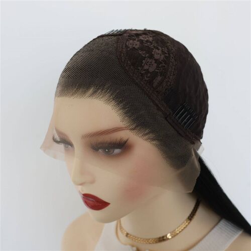 Wig Womens Long Black Straight Hair Chemical Fiber High Tem