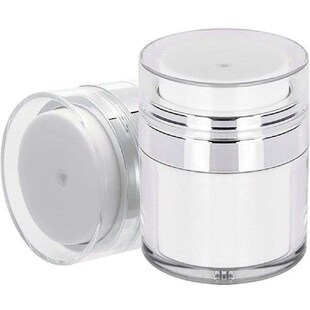 2 Pcs Bottled Cream Empty Airless Container Pump Face