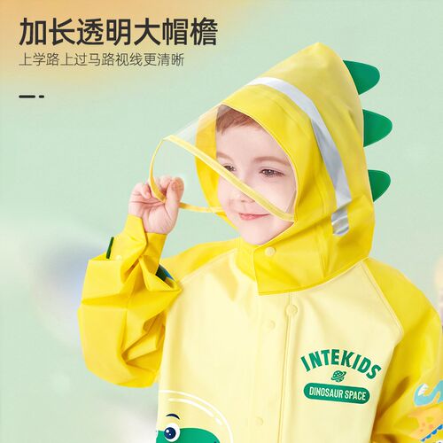 Childrens raincoat waterproof all over pupils with schoolba