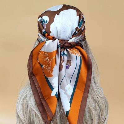 2023 Design 70X70CM Popular The Four Seasons Scarves Women S