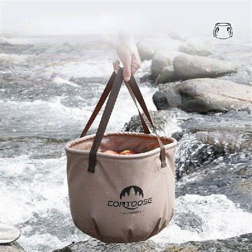 2024 New Outdoor folding bucket camping storage bucket car