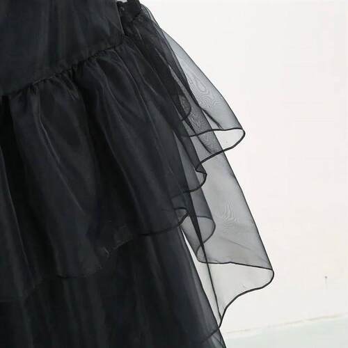 Girls Wednesday Dress Children Addams Halloween Black Family