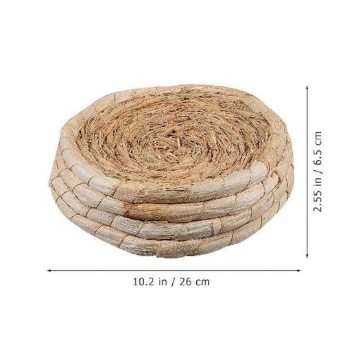 2 PCS Corn Fur Woven Nest Bird Nests Outdoor Cage Grass Hut