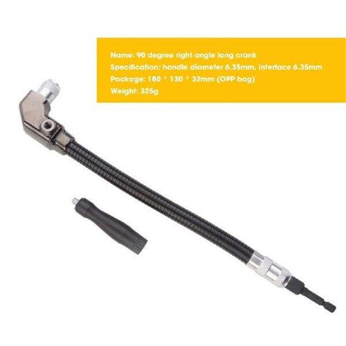 90 Degree Right Angle Drill 6.35mm Screwdriver Adapter