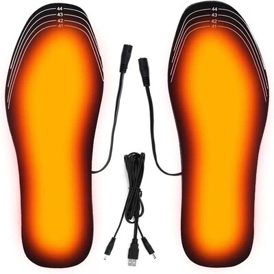 USB Heated Shoe Insoles Electric Foot Warming Pad Feet Warme
