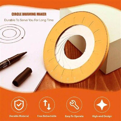 Adjustable Round Stainless Steel Drawing Tool for