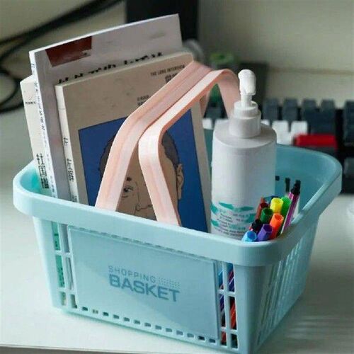 Portable Mini Desktop Storage Basket Stationery Cosmetic