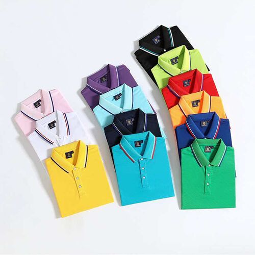 Lapel Polo irt ort-sleeved T-irt Work Clothes Quick-drying C