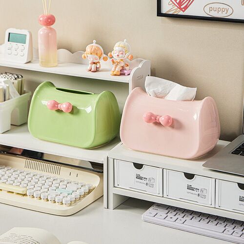 Cute tissue box for desktop and coffee table storage