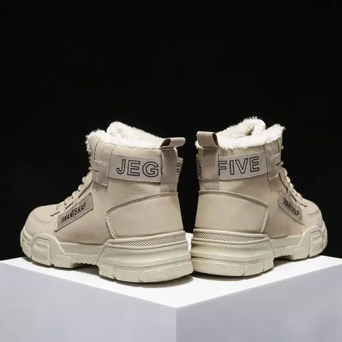 Ankle boots men snow boots winter warm Lace-up men shoes 202