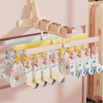 Foldable Socks Clips For Secure Drying Space Saving