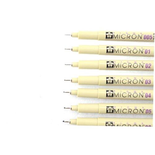 Sakura Pigma Micron Fine Line Pen 005 01 02 03 04 05 0810 BR