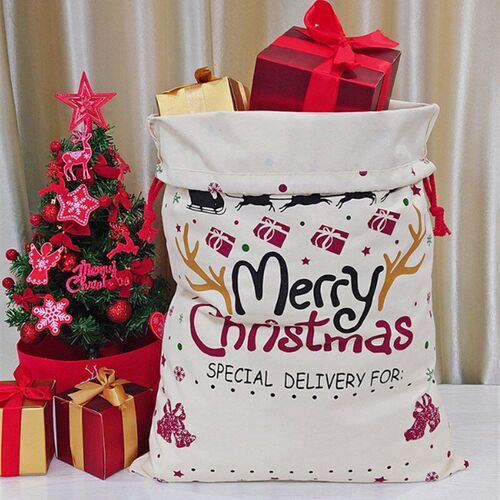 1pc Christmas Drawstring Bag Xmas surprise