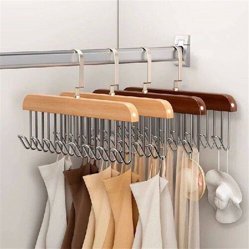 Multifunctional Solid Wood Hanger Hook Women Storage Bra