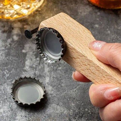 Wood Bartender Bottle Opener DIY Nail Engraving Nail