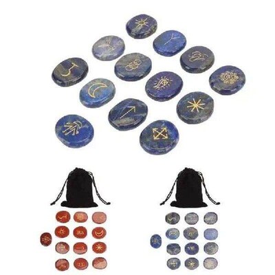 Rune Jadestone Chakra Cleansing Rune Stones for Divination