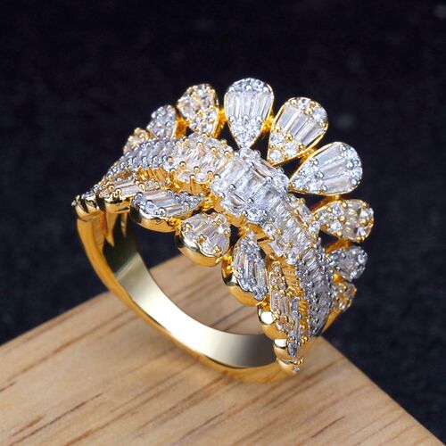 New rendy Big CZ Rings Statement Rings for Women Cubic Zirco