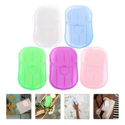 10 Boxes Travel Soap Paper for Traveling Portable Bath
