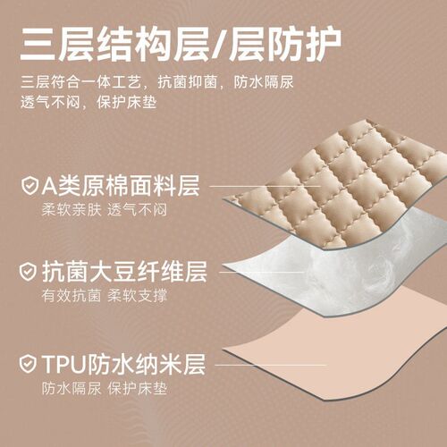 Class A Antibacterial Soybean Padded Bed ver Waterproof And