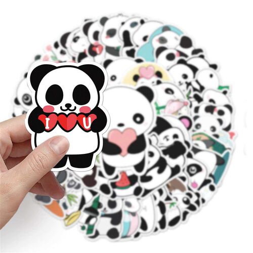 50 panda graffiti personality cartoon cute animal Guka hand