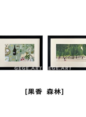 gege中古风客厅装饰画法式国风沙发背景墙挂画高级感艺术画