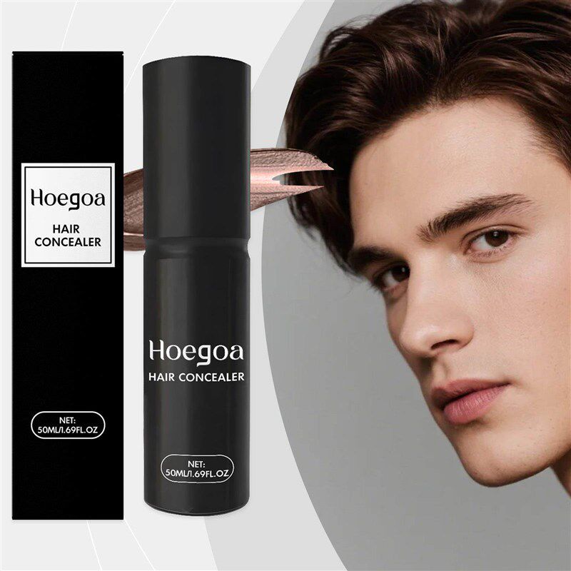 HOEGOA Deep Brown Hair Concealer - Disposable Color Touch-Up - 实物图