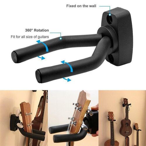 Wall Mount Guitar Hanger Hook Nonslip Holder Stand for Acous