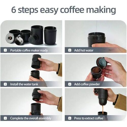 140ml Travel Outdoor Espresso Coffee Maker Mini Hand Press M