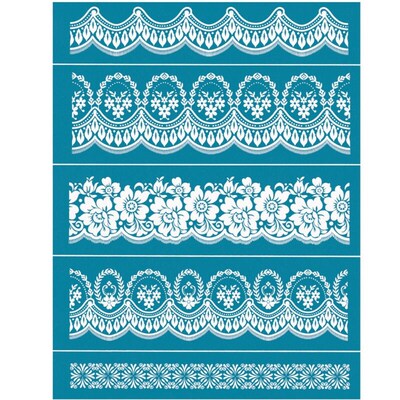 Flowers Self-Adhesive Silk Screen Printing Stencil Mesh
